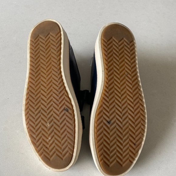 Navy Leather Rag and Bone Sneakers Kent Size 9 - Picture 4 of 6